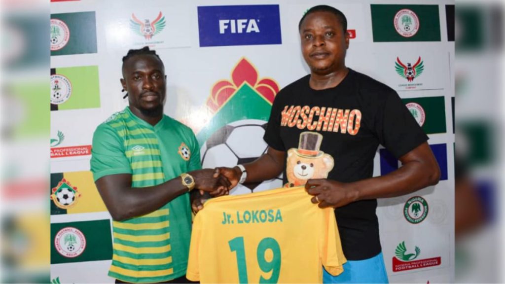 Junior Lokosa has returned to the NPFL with Kwara United and will wear the No 19 shirt (PHOTO CREDIT: Kwara United)