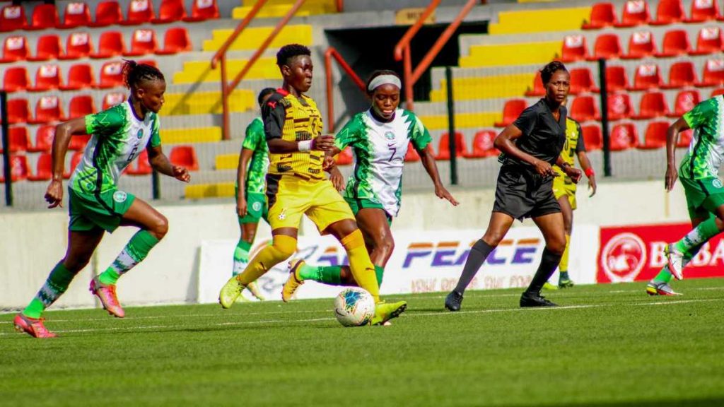 Uchenna Kanu scored twice for Super Falcons against Ghana in Lagos