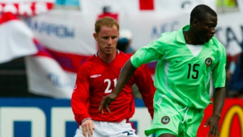 Midfielder Justice Christopher featured for the Super Eagles against the Three Lions of England during the 2002 FIFA World Cup