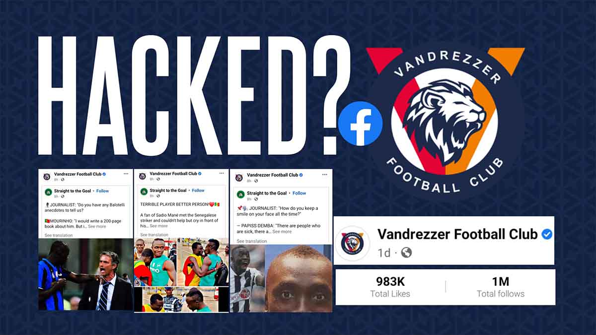 Vandrezzer FC Facebook page under attack by hackers