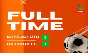 Daniel Daga equalizer denies Bayelsa United victory on NPFL return