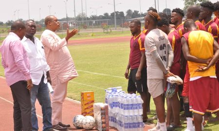 Utitofon Edoho donates equipment, entertainment items to Dakkada FC