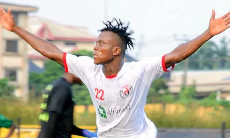 Saviour Isaac scores for Rangers against Kano Pillars