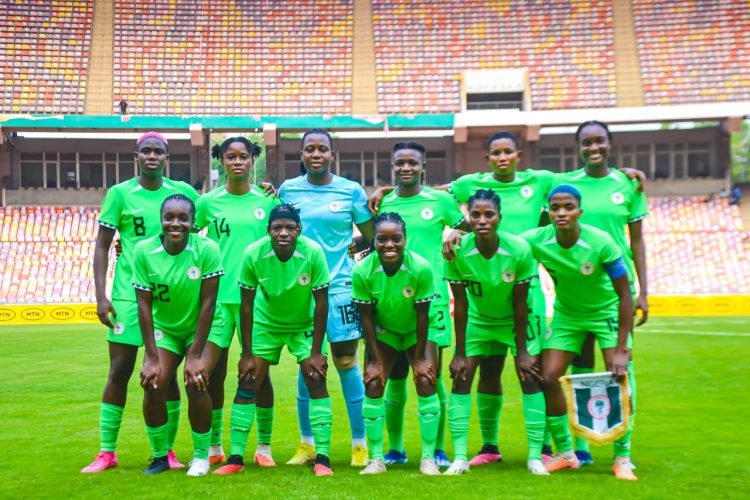 The Super Falcons of Nigeria trashed Cape Verde 5-0 in a 2024 Women's Africa Cup of Nations WAFCON qualification first-leg match. THE ATHLETIC NG reports. Uchenna Kanu and Esther Okoronkwo both scored twice plus one goal by Gift Monday to seal a 5-0 trashing of Cape Verde by Nigeria in the first leg of the 2024 Women's Africa Cup of Nations qualifier. The match was played on Thursday, November 30, 2023 at the Moshood Abiola Stadium, Abuja. To reach the final qualifying round, Nigeria walked over São Tomé and Príncipe while Cape Verde flourished in a 6-3 aggregate win over Liberia. Nine-time African champions, the Super Falcons of Nigeria were near-perfect to take a convincing first-leg win In Abuja. US-based striker Uchenna Kanu scored the games opening goal in the seventh minute to set foundation for a big-win. Goalkeeper Chiamaka Nnadozie made a stunning save to deny Cape Verde an equalizer minutes later. The Coach Justin Madugu tutored Nigerian ladies were two-goals up when Tenerife forward, Gift Monday doubled the lead for the Falcons from a goal-mouth scramble in the 25th minute.. Nigeria dominated the encounter and got a deserved third when Uchenna Kanu finished off a pass from Sevilla midfielder, Toni Payne as the Falcons won 3-0 at the break. Esther Okoronkwo came on as a substitute in the 53rd minute, and got on the scoresheet soon after with a sublime finish from Akudo Ogbonna’s cross. Eleven minutes later, Esther Okoronkwo grabbed her second of the match as she pounced on Rofiat Imuran’s cross to make it 5-0 for Nigeria. It finished 5-0, Nigeria recording their biggest win in a competitive fixture since beating Equatorial Guinea 6-0 at the CAF Women’s Africa Cup of Nations in 2018. Cape Verde and Nigeria will meet again for the second leg on December 5, 2023 at the Estádio Nacional de Cabo Verde in Praia. The aggregate winner of this match will qualify for the 2023 Women's Africa Cup of Nations in Morocco.