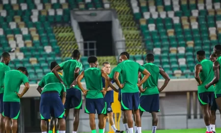 Super Eagles players in camp