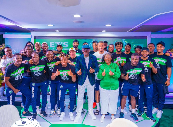 Lagos State Governor Jide Sanwo-Olu has urged the Super Eagles to give their all and bring pride to the nation at the upcoming 2023 Africa Cup of Nations.