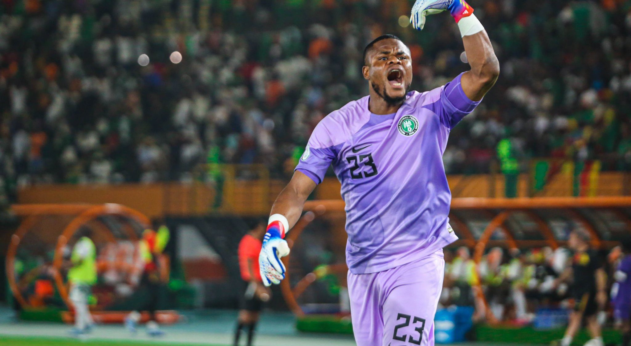 Super Eagles have received a significant boost ahead of their crucial Africa Cup of Nations (AFCON) 2023 quarterfinal clash against Angola, with goalkeeper Stanley Nwabali returning to training.