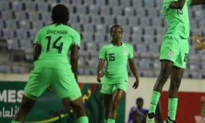 The Nigeria U-20 female football team the Falconets thrashed the Teranga Lionesses of Senegal 4-0 in their second group game of the 13th African Games in Ghana.