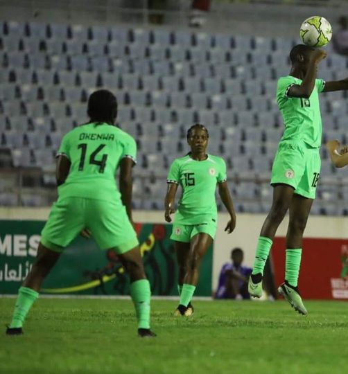 The Nigeria U-20 female football team the Falconets thrashed the Teranga Lionesses of Senegal 4-0 in their second group game of the 13th African Games in Ghana.