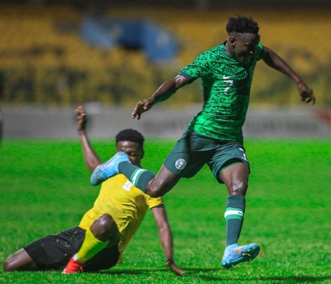 In a crucial match at the ongoing African Games, Sadiq Isyaka's late penalty sealed a 1-0 victory for Nigeria's Flying Eagles over South Sudan