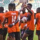 Akwa United players celebrating IN THE NPFL