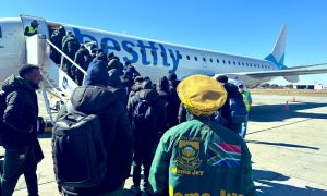 Bafana Bafana of South Africa en route Nigeria