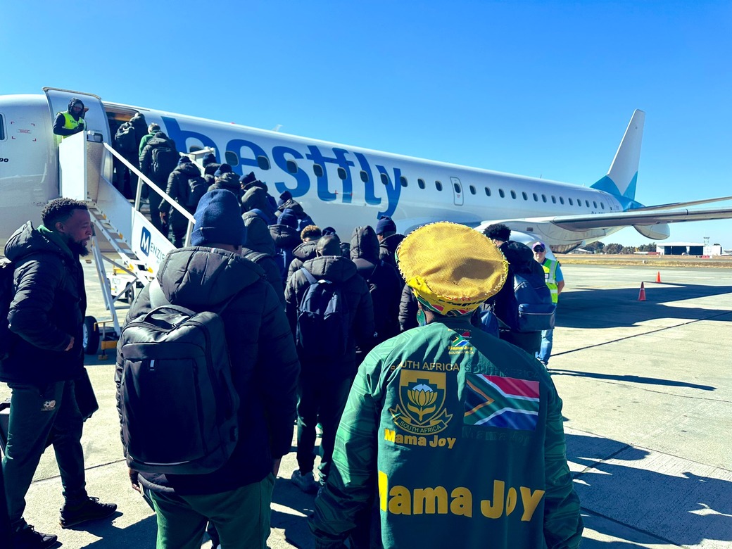 Bafana Bafana of South Africa en route Nigeria