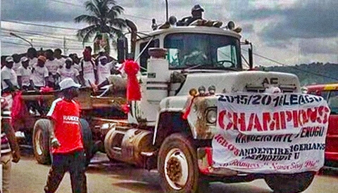 Rangers International 2016 NPFL trophy parade