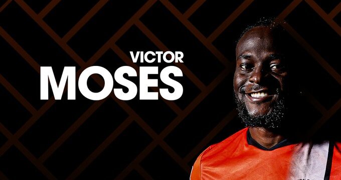 Former Chelsea winger Victor Moses has made his return to English football after signing with Championship side Luton Town on a free transfer.