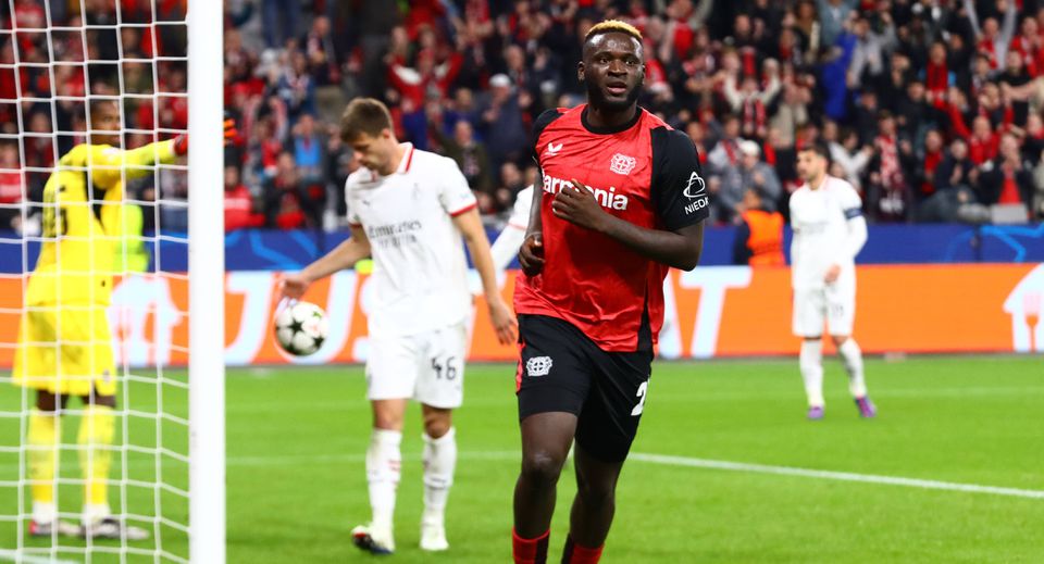 Nigerian forward Victor Boniface was the hero for Bayer Leverkusen as he scored the only goal in a hard-fought 1-0 win over AC Milan