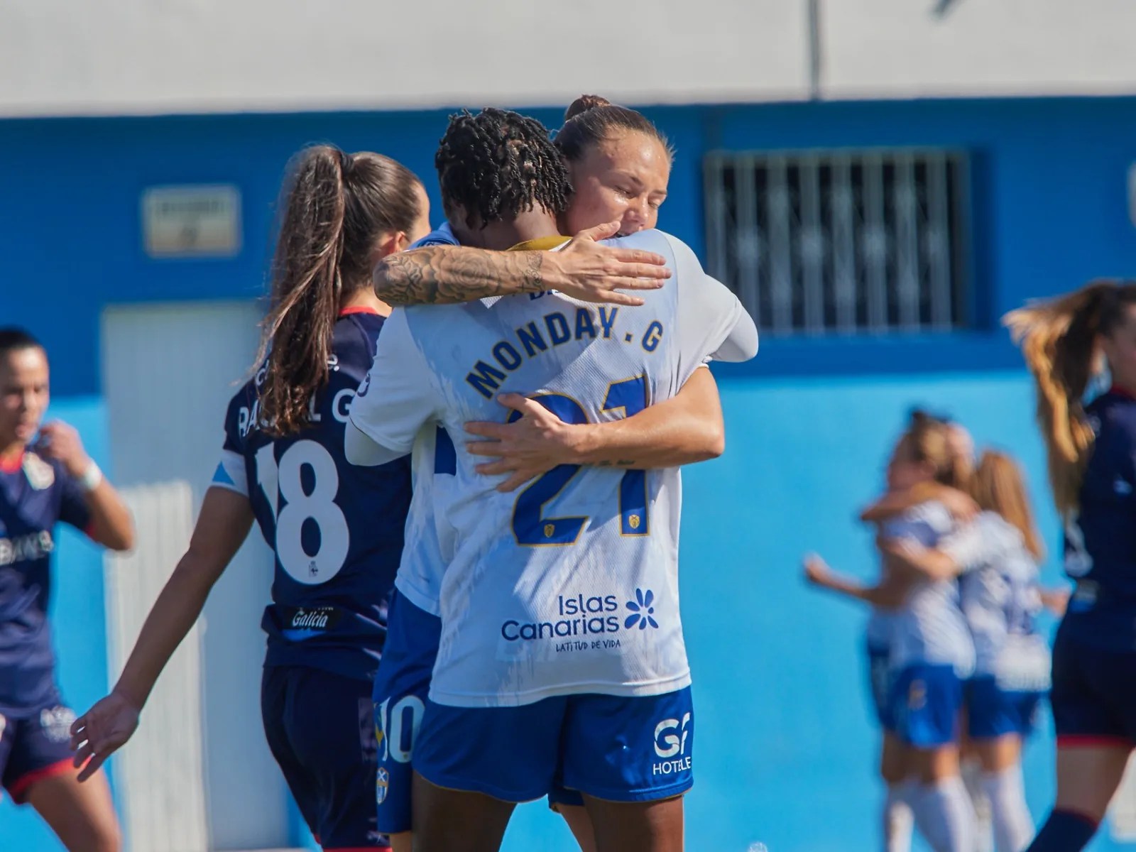 Super Falcons duo of Gift Monday and  Rinsola Babajide propelled UD Tenerife to an emphatic 5-1 comeback victory over Deportivo La Coruña in their Liga F Round 14 clash.