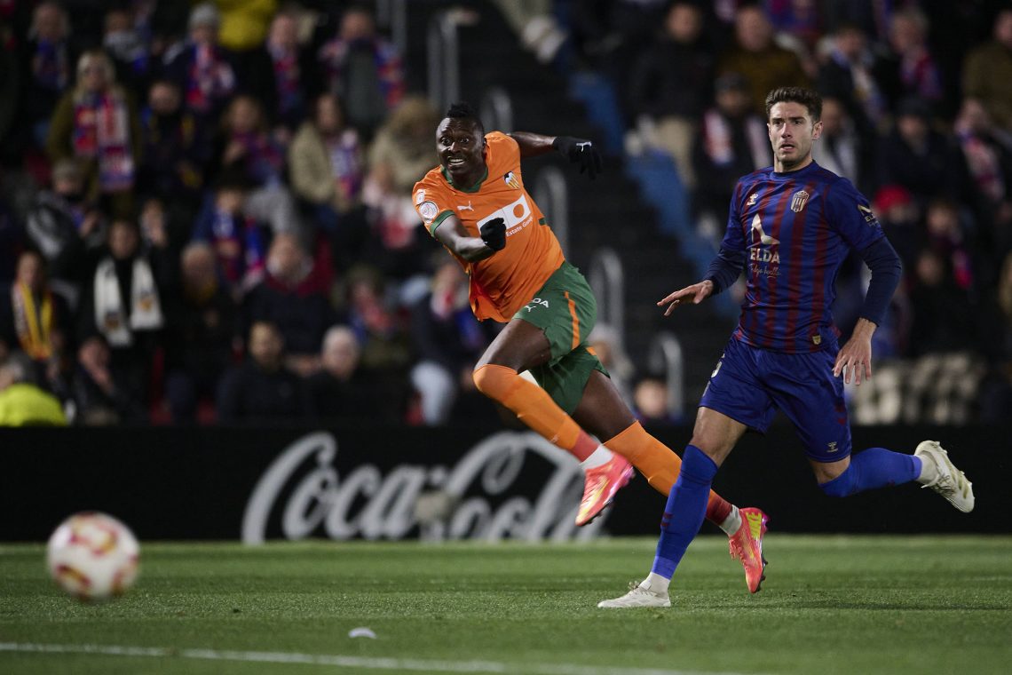 Sadiq Umar marked his first goal for Valencia in a 2-0 victory over Ourense at Estadio de Couto on Tuesday.