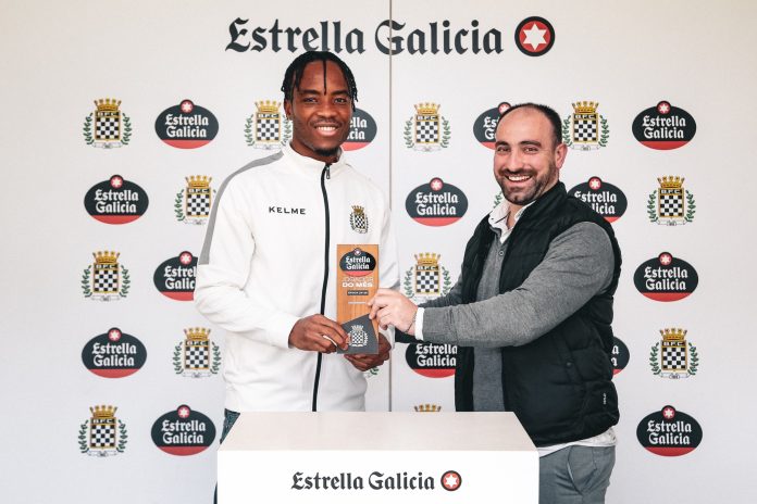 Super Eagles defender Bruno Onyemaechi has been named Boavista’s Player of the Month for December, receiving the prestigious Estrella Galicia award following a fan vote on the club's official platforms.