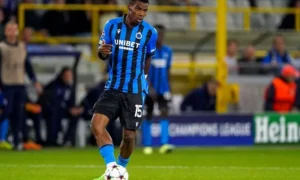 Raphael Onyedika and Club Brugge’s Champions League hopes crumbled after a 3-0 defeat to Aston Villa (6-1 on aggregate).